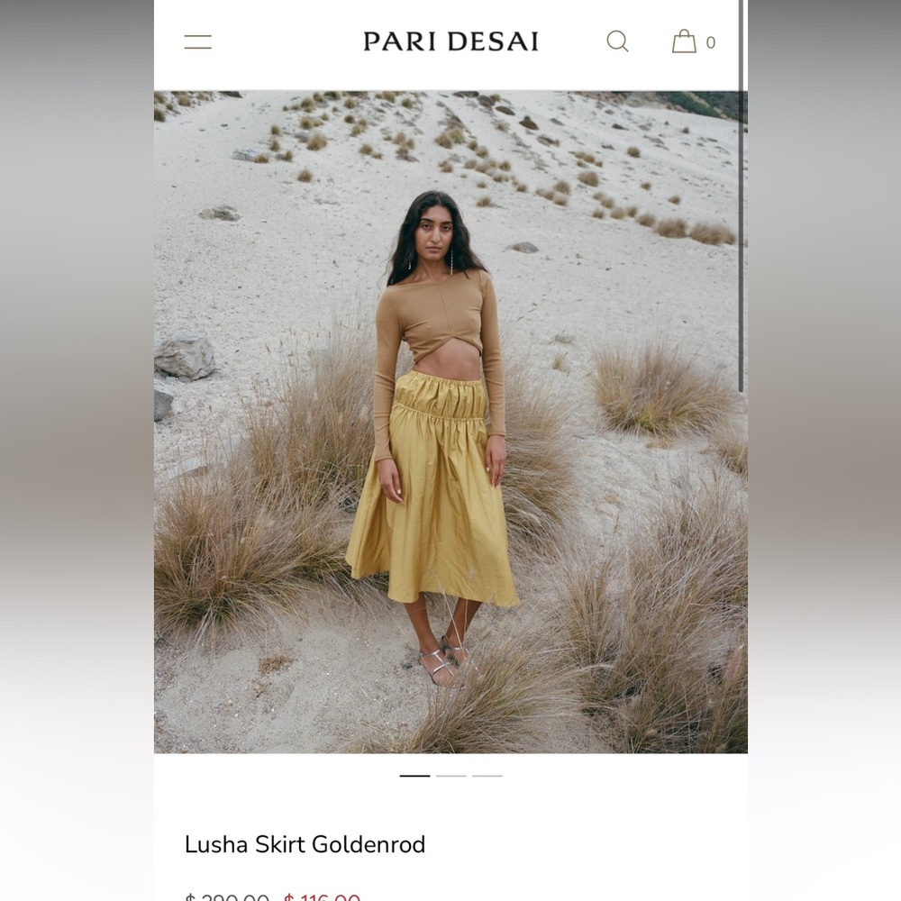 Pari Desai cotton sateen skirt - Picture 2 of 4